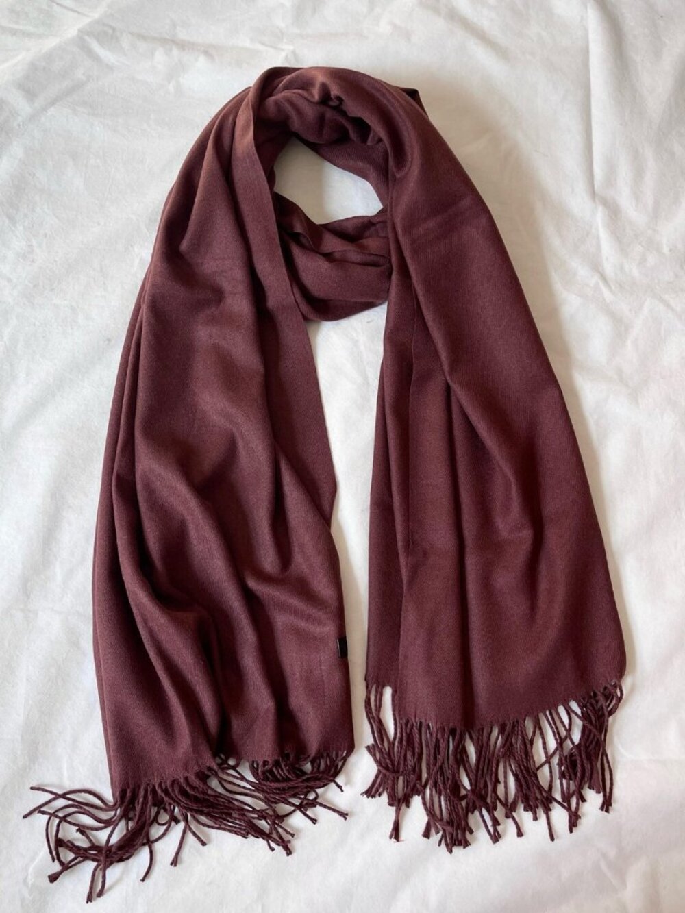 ☕️ Pashmina Frilly Scarf & Shawl ESPRESSO ☕️